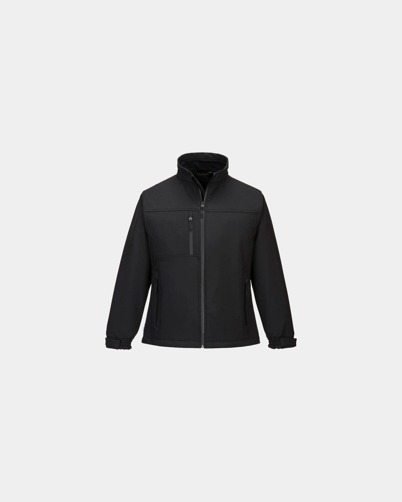 Kurtka softshell damska Charlotte z nadrukiem - Czarny-błękitny